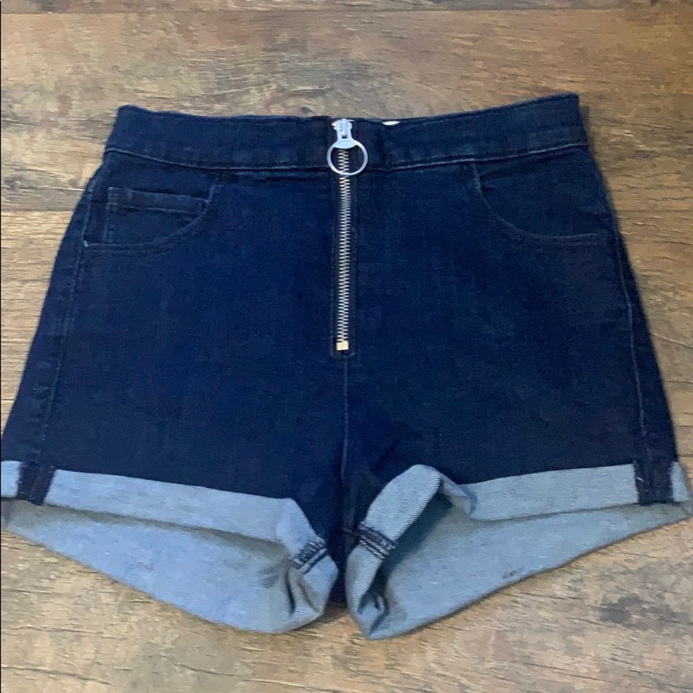 Garage dark denim shorts